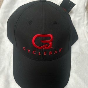 Black and red Cyclebar adjustable hat